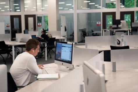 Student Studying in the Library